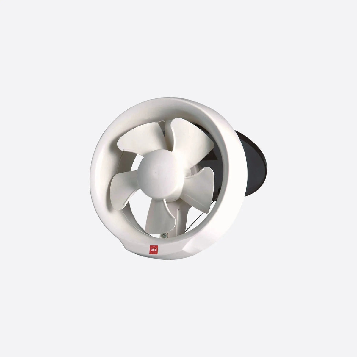 KDK 20WUD 8-inch glass-mounted exhaust fan, white, product photo