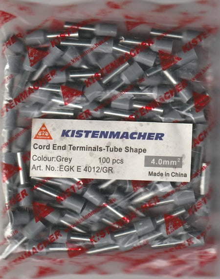 Kistenmacher Insulated Bootlace Ferrules 04-12 Grey E4012/GR Kistenmacher