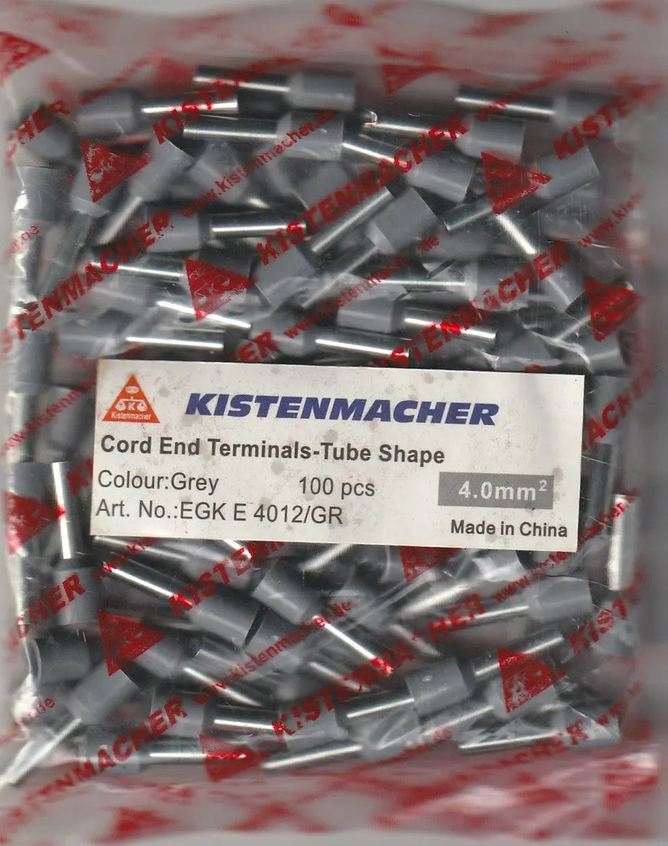Kistenmacher Insulated Bootlace Ferrules 04-12 Grey E4012/GR Kistenmacher