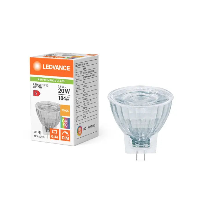 Ledvance LED MR11 2.8W 2700K GU4 12V Dimmable 36° Ledvance