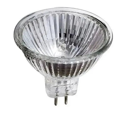 Osram MR16 12V 50W halogen reflector bulb, model 41370WFL, GU5.3 base, clear prismatic reflector