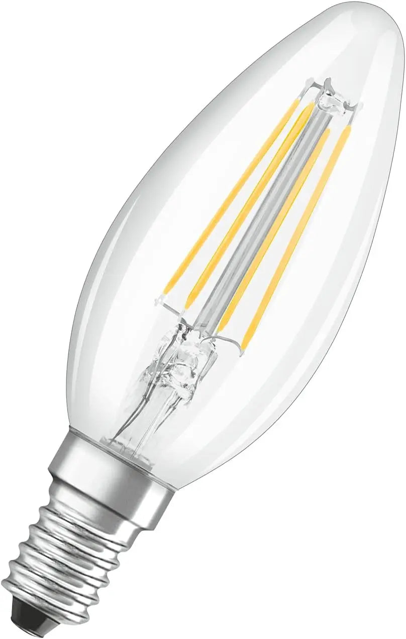 Osram LED Dimmable Bulb E14 Filament Warm White 2700K 4W Classic B 40 Clear Light Osram