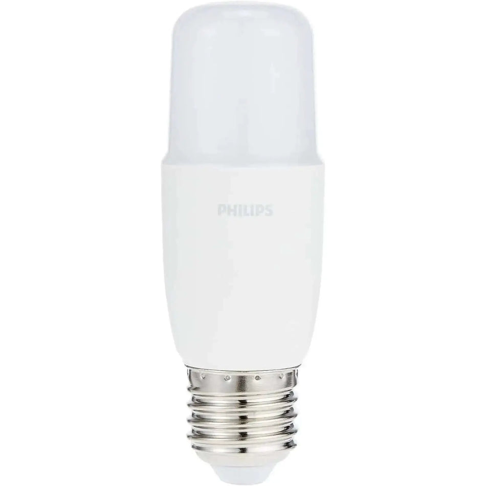 Philips Essential DL Stick LED bulb, 11W E27 base, 3000K warm white, front view. UAE