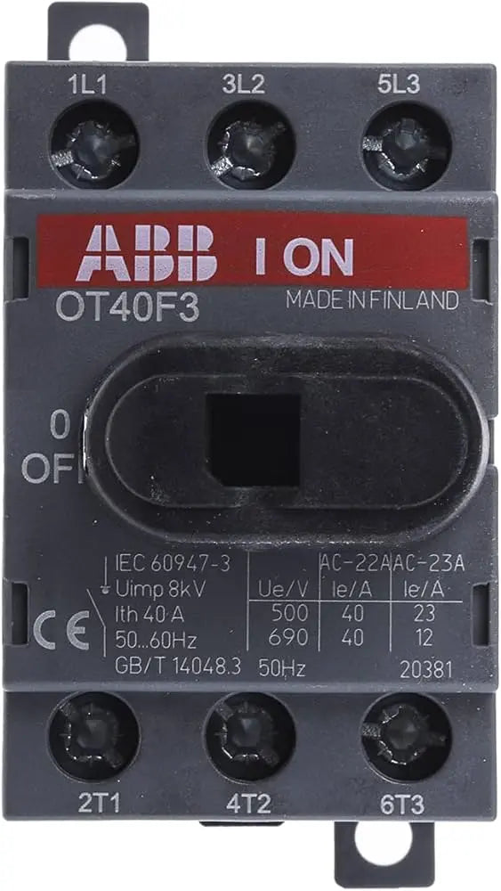 ABB OT40F3 40A 3-Pole Switch Disconnector Isolator ABB