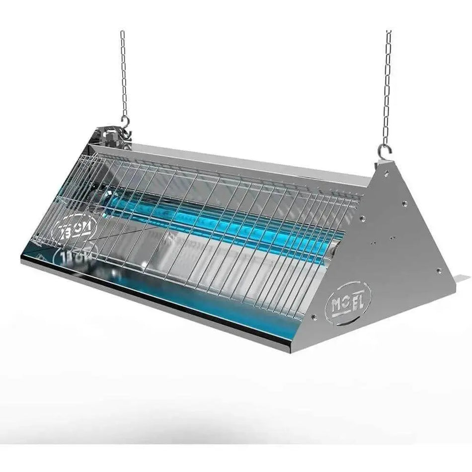 Mo-El Mo-Stick 397 / Cri-Cri 397 insect killer, 2×40W UV-A, HACCP‑compliant, hanging metal frame with blue UV tubes. UAE