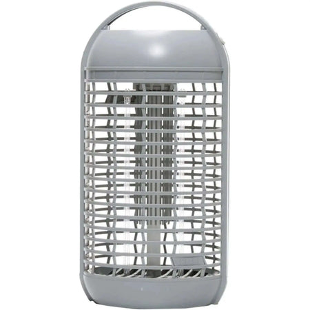 Mo-el Cri-Cri 300N insect killer, 6W UV-A bug zapper, front view with grey housing and grid. UAE