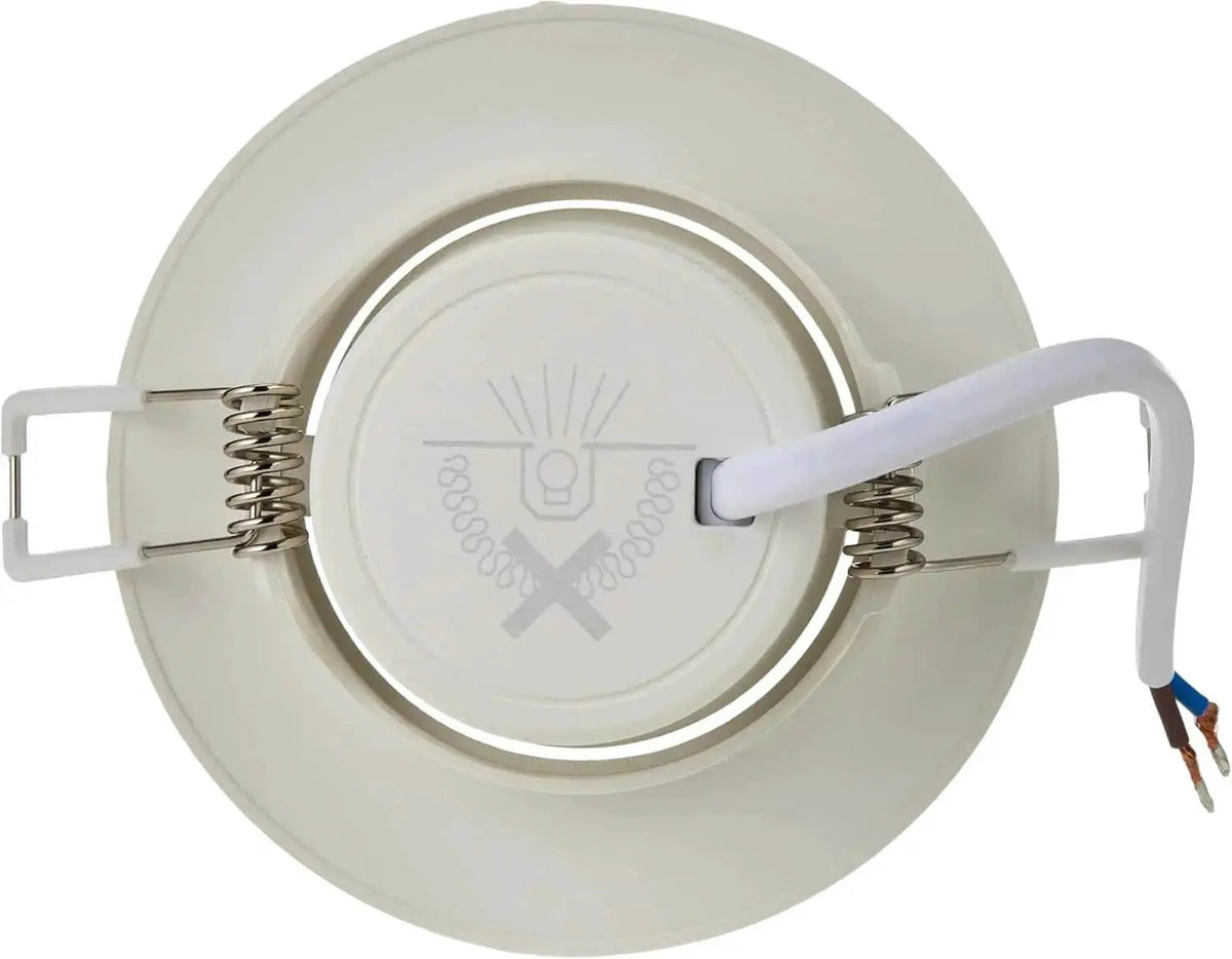 Philips SL052 RD SPOT 070 5.8W 6500K LED recessed downlight, white round fixture with spring clamps and exposed wiring UAE