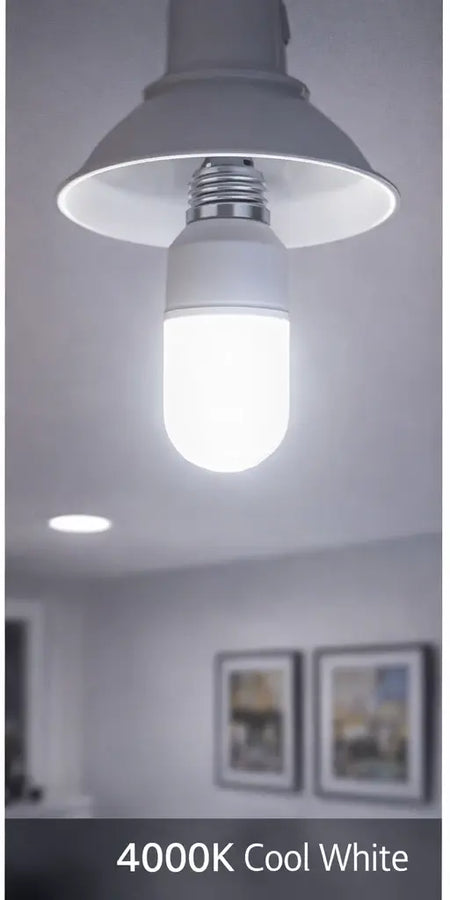 Osram LED Value Stick Lamp 12W E27 frosted bulb in a ceiling fixture, 4000K cool white. UAE
