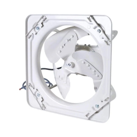 KDK exhaust fan 45GSC industrial high-pressure ventilating unit mounted in a square white housing with visible blades. UAE