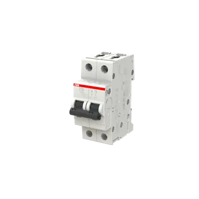ABB S202-C16 miniature circuit breaker, 16A, 2-pole, type C, 6kA, front view. UAE