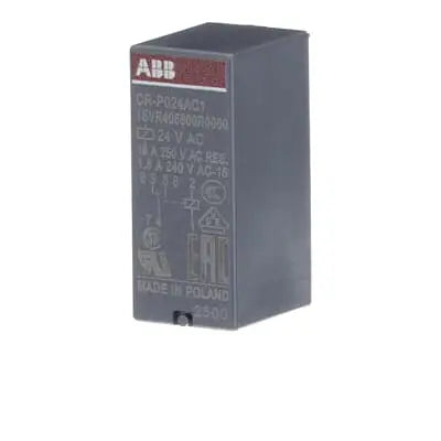 ABB CR-P024AC1 Pluggable interface relay 1c/o, A1-A2=24VAC, 250V/16A 1SVR405600R0000 ABB