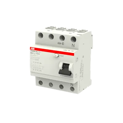 ABB ELCB/RCCB FH204 AC-63/0.1 4-Pole 63A 100mA ABB