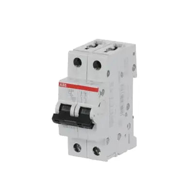 ABB S202-C2 MCB, 2-pole 2A Type C 6kA, official ABB product photo, additional angle