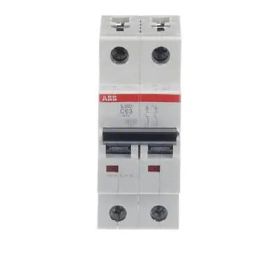 ABB MCB S202-C63 2-Pole 63A 6kA Type C ABB