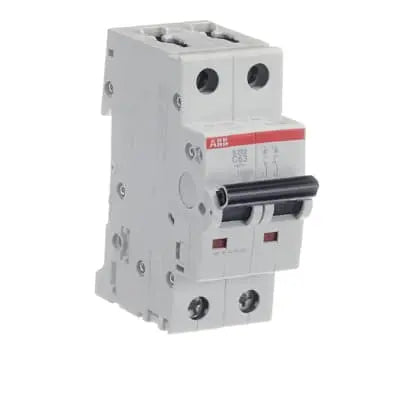 ABB MCB S202-C63 2-Pole 63A 6kA Type C ABB