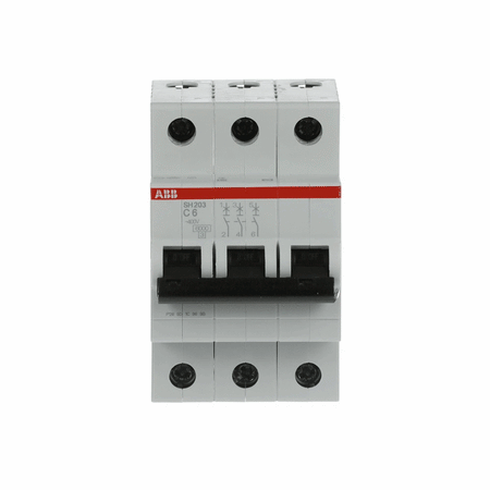ABB  Miniature Circuit Breaker 6A 3 Pole- SH203-C6, 2CDS213001R0064 ABB