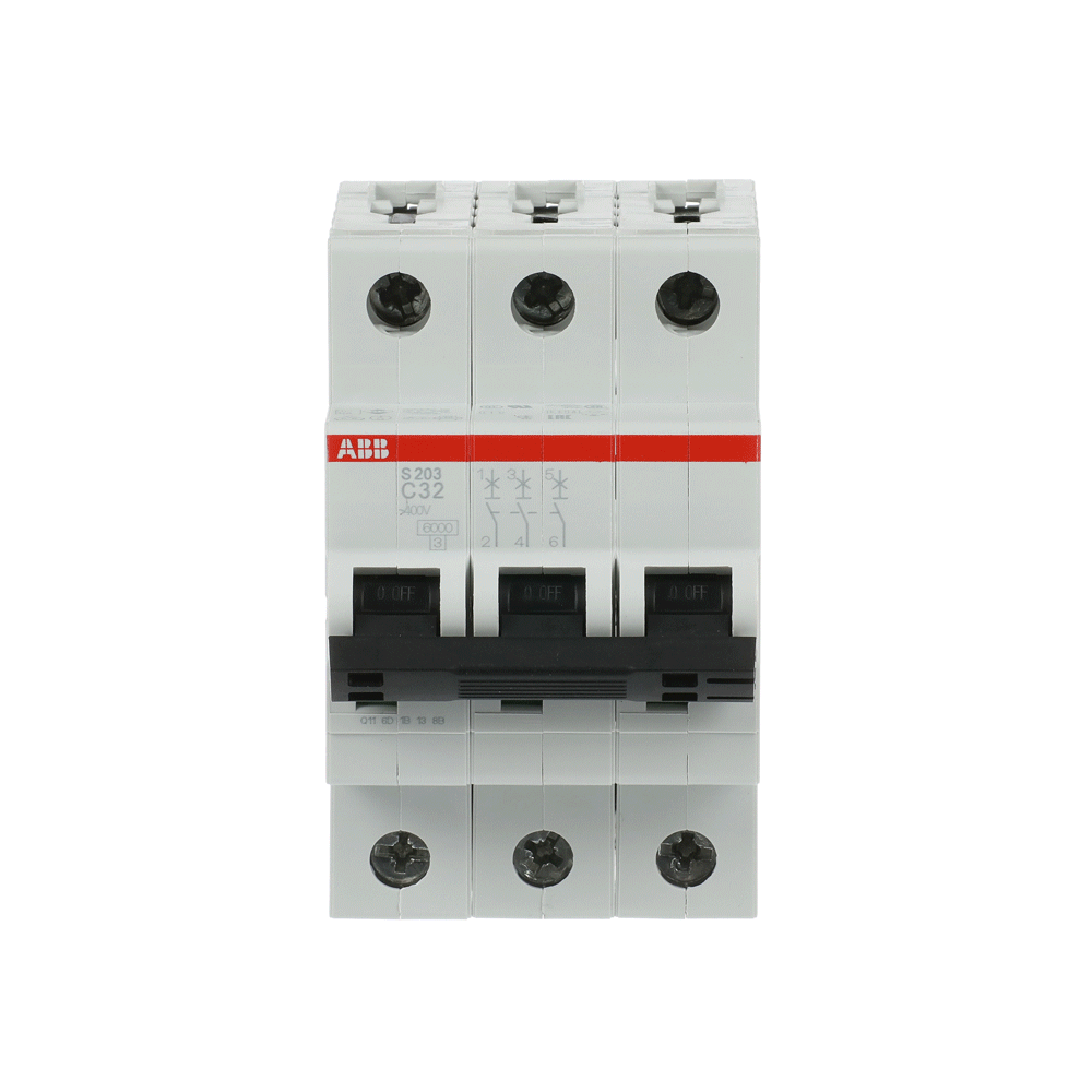 ABB MCB Miniature Circuit Breaker 32A 3P S203-C32 ABB