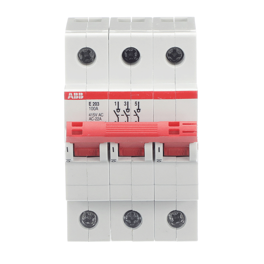 ABB Isolator E203/100R 3-Pole 100A Rail Mount ABB