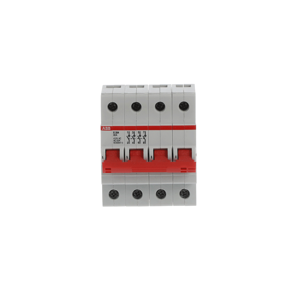 Abb Rail Mounting Isolator 80A 4P E204/80R 2CDE284001R0080 ABB
