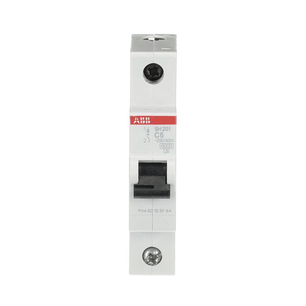 ABB SH201-C6 1-Pole 6A 6kA Type C MCB ABB