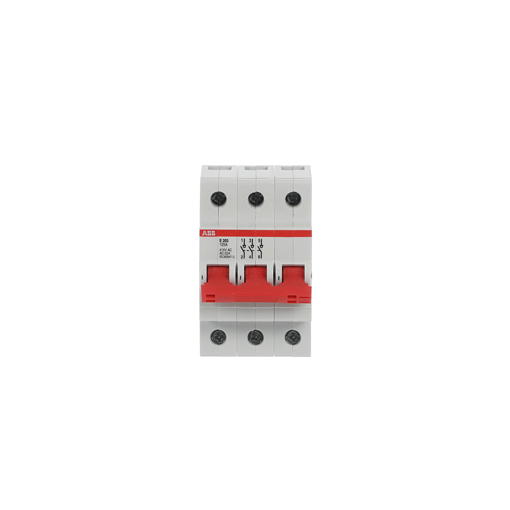 ABB Isolator E203/125R 2-Pole 125A Rail Mount ABB