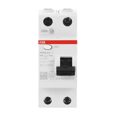 ABB RCCB/ELCB FH202 63A 2-Pole 100mA ABB