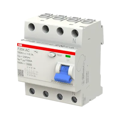 ABB RCCB/ELCB F204 100A 4-Pole 100mA ABB