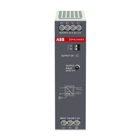 ABB CP-S.1 24/5.0 Power supply In:100-240VAC/100-250VDC Out:DC 24V/5A 1SVR320561R1000 ABB