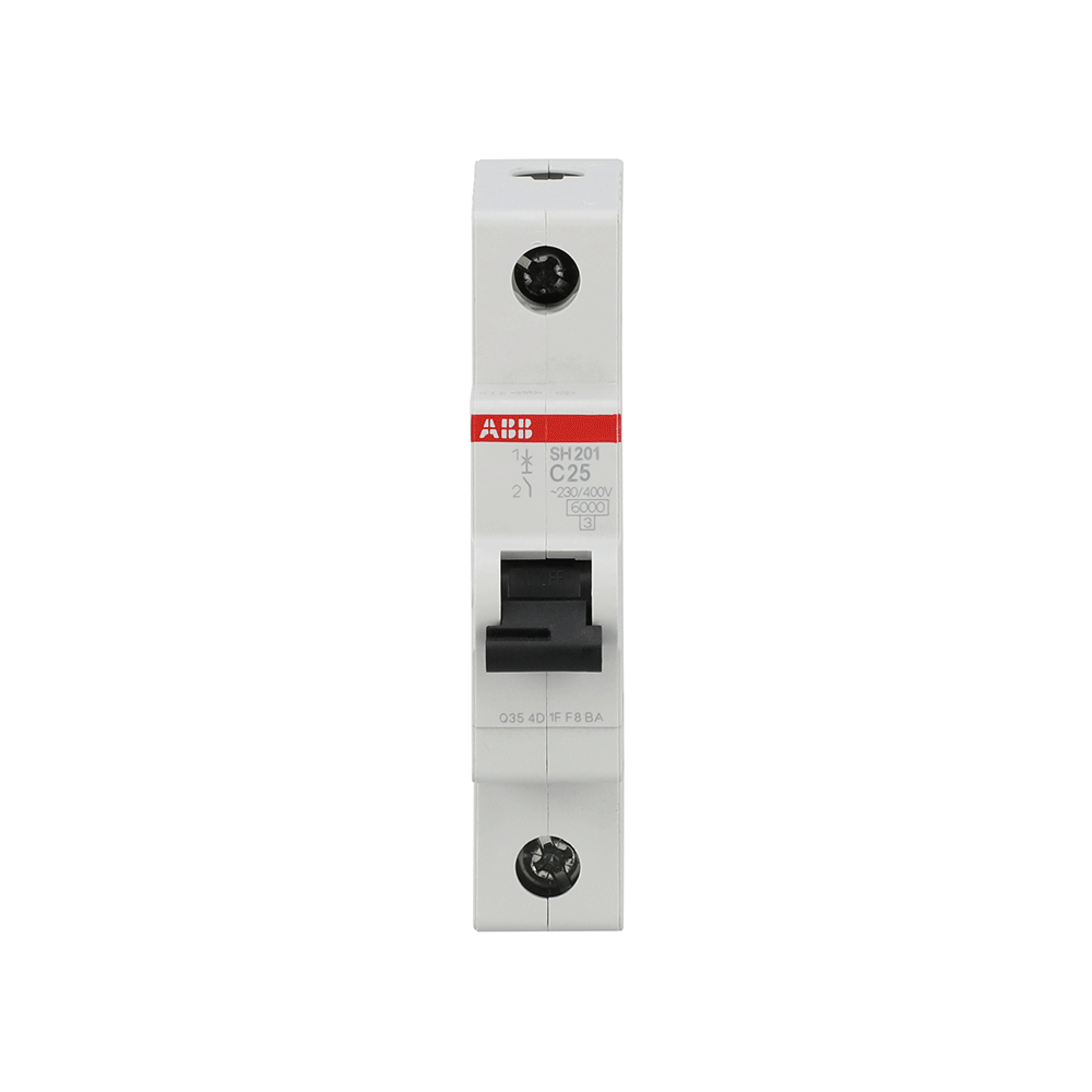 ABB MCB 25A Single Pole 6Ka SH201-C25 ABB