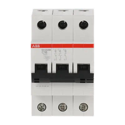 ABB SH203M-C16 MCB 16A 3-Pole 10kA Type C ABB