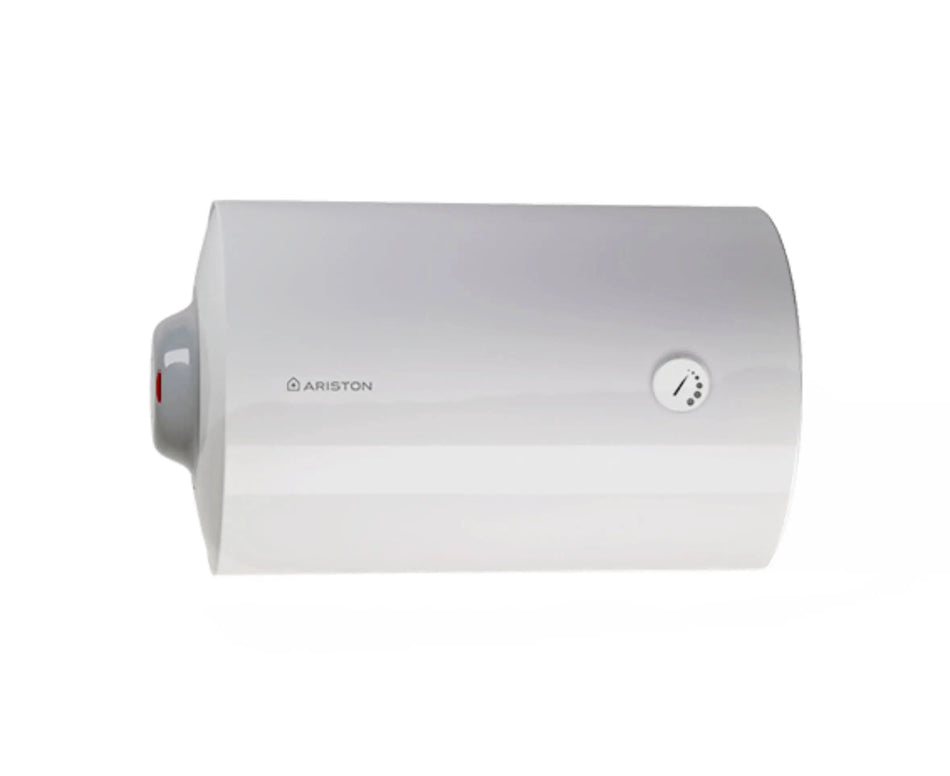 Ariston Blu R 50H 50L horizontal water heater wall-mounted view