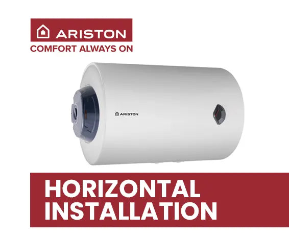 Ariston Blu R 100H 100L horizontal water heater side view