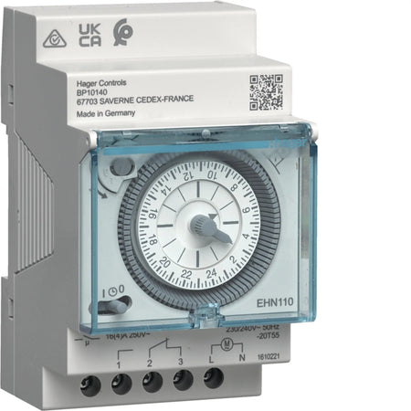 Hager EHN110 Time Switch 230V 1-Channel Weekly Hager