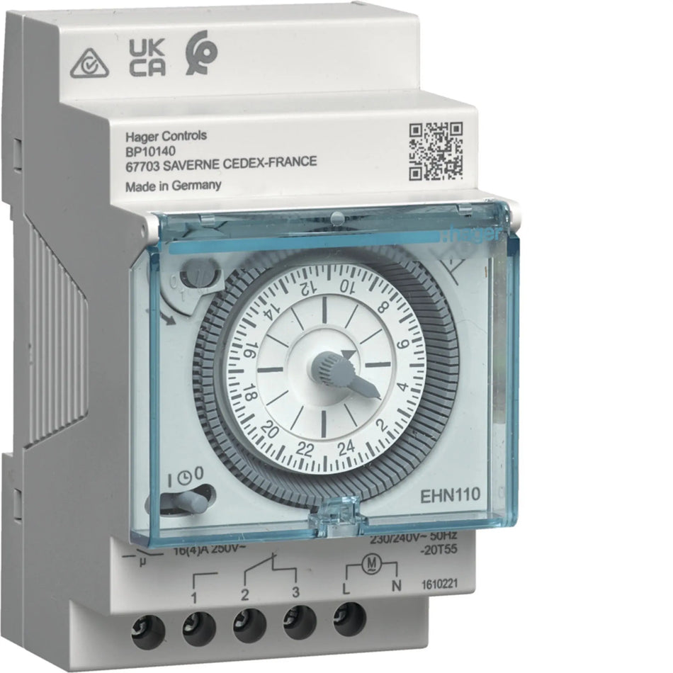 Hager EHN110 Time Switch 230V 1-Channel Weekly Hager