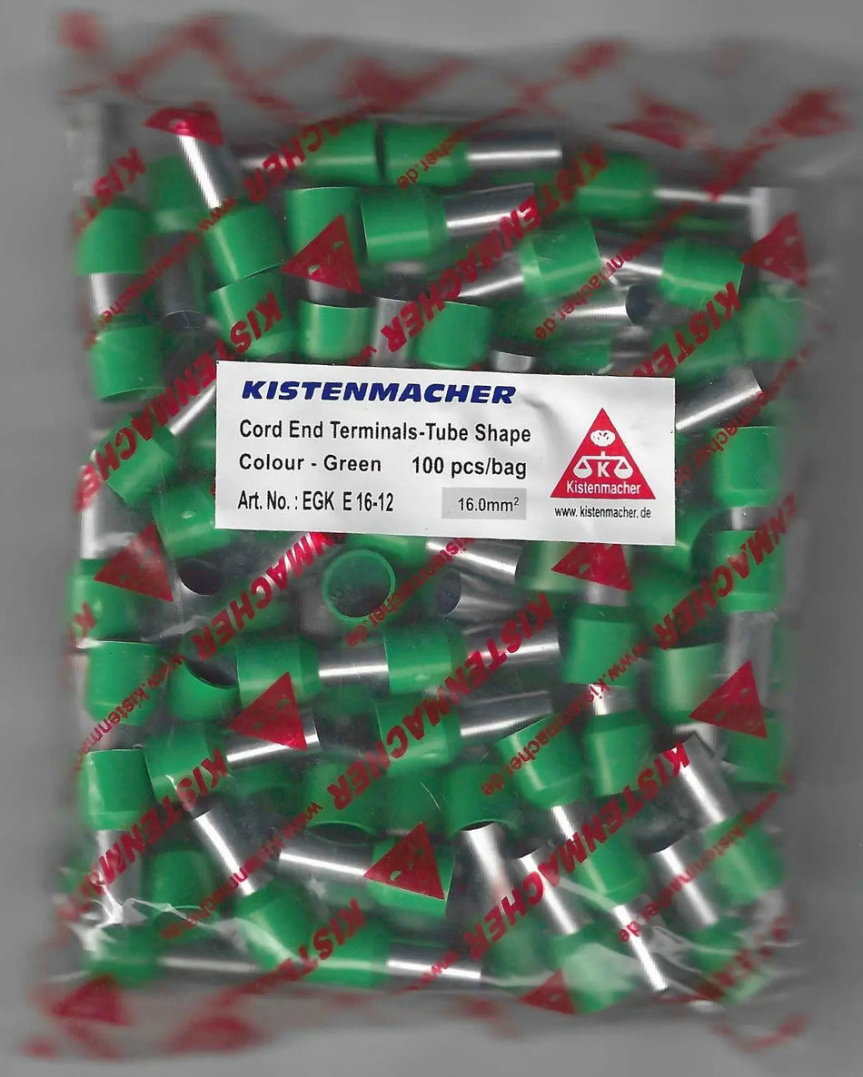 Kistenmacher Insulated Bootlace Ferrules 16-12 Green E1612/GRN Kistenmacher