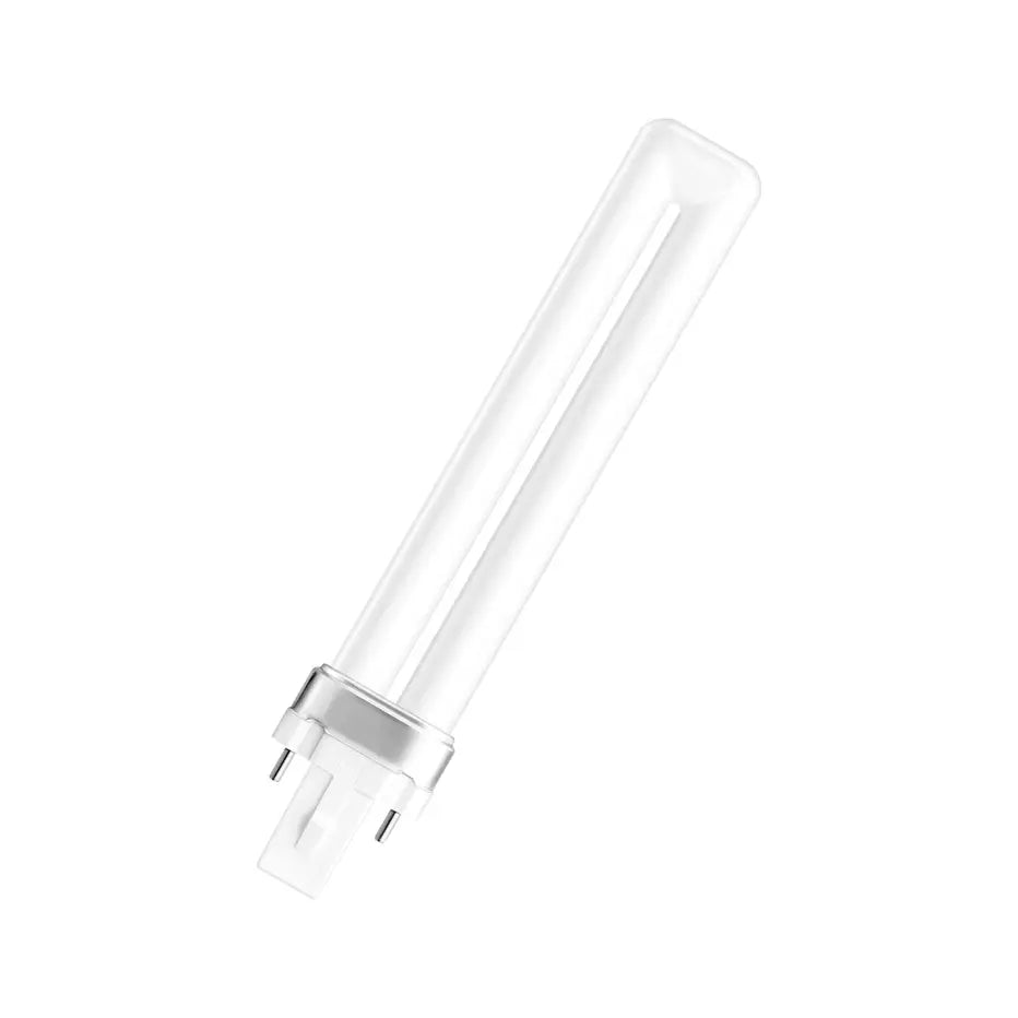 Osram compact fluorescent lamp 9W G23 Dulux-S, white tube with 2-pin base UAE