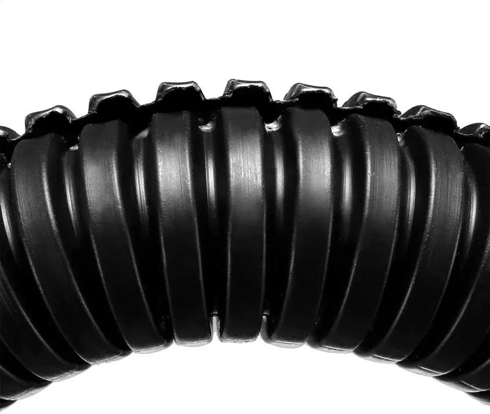 Bandex CR-07P black corrugated conduit close-up