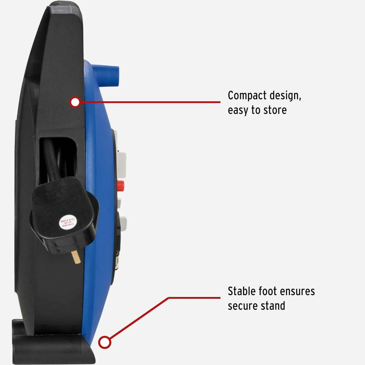 Brennenstuhl Vario Line 3-way socket cable box, blue housing, portable 5 m extension cord UAE