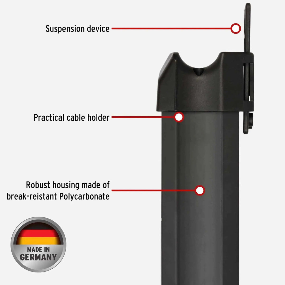 Brennenstuhl Premium-Line 5-way extension lead with 5 m cable, Made in Germany; black housing UAE