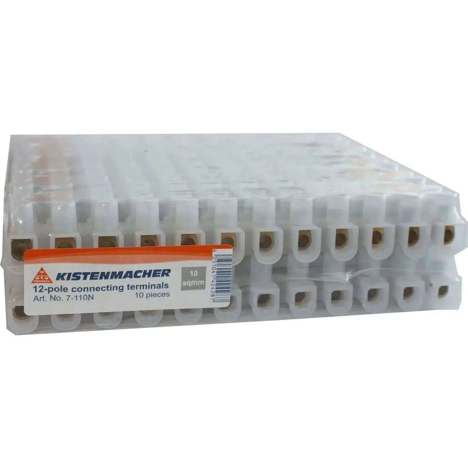 Kistenmacher 12-pole PVC cable terminal kit, 10 mm, Art. No. 7-110N, 10 pieces in clear packaging UAE