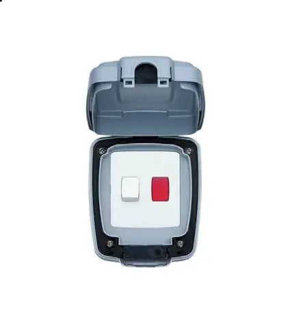 Mk Electric Masterseal Compact 1 Gang Weather Proof Water Heater Switch – 86423GRY MK Electric