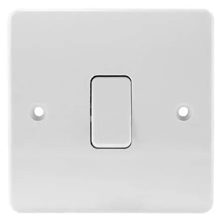 MK K4870WHI 10AX 1 Gang 1 Way SP Light Switch MK Electric