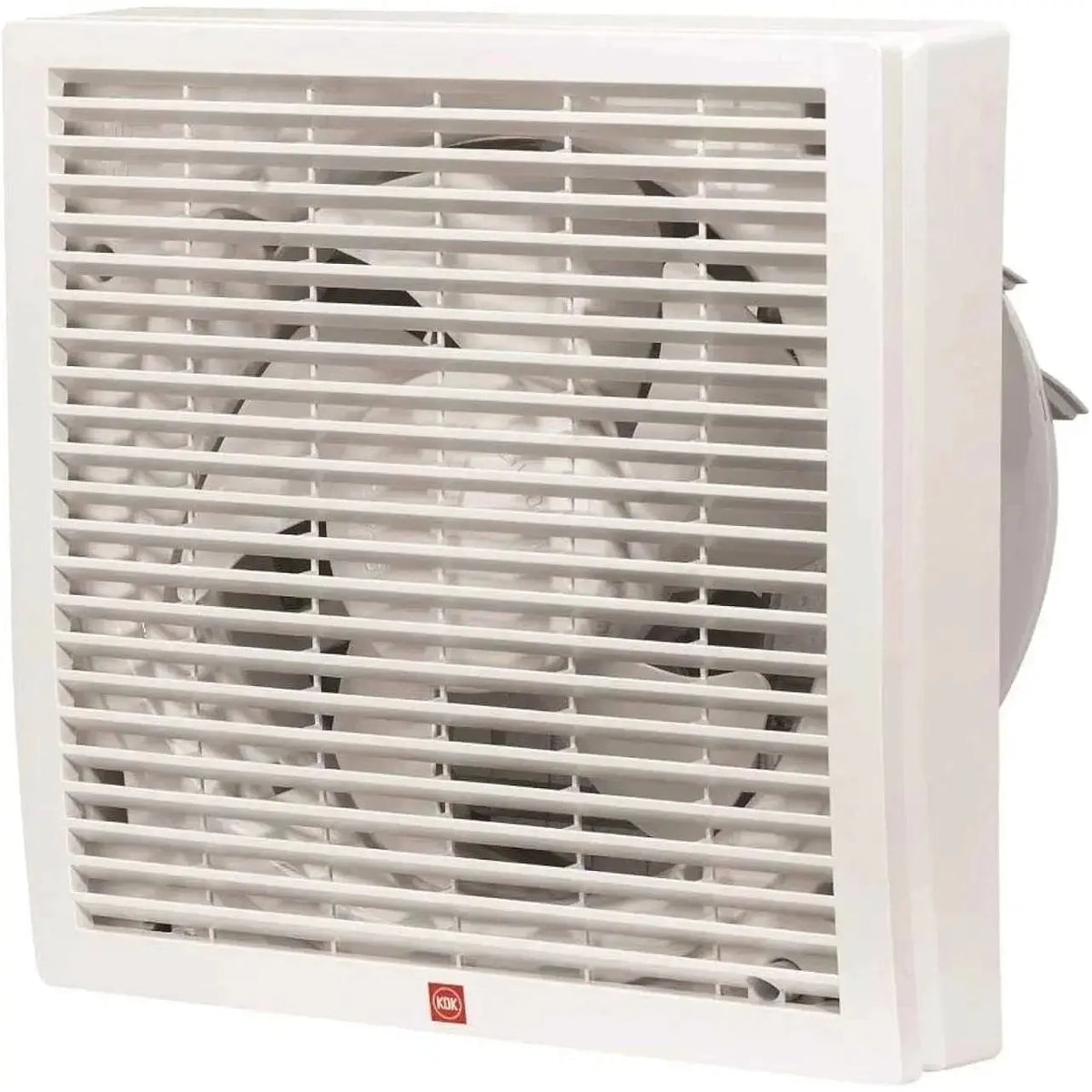 KDK 8in window-mount exhaust fan 20WHCT, white with front grille and visible blades; KDK logo on front. UAE
