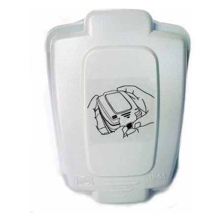 MK Electric MASTERSEAL 86893GRY 15A switched weatherproof wall socket, gray, IP66 UAE