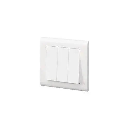 MK Essentials 3-gang 10AX 3G 2-Way wide rocker switch, white MV4783WHI UAE
