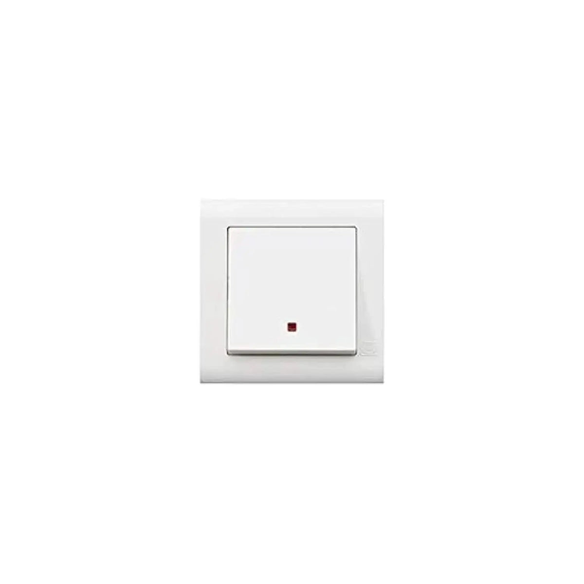 MK Essentials MV4787NWHI 20AX 1G DP wide rocker switch with neon indicator on white wall plate. UAE