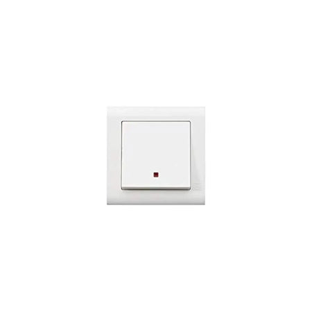 MK Essentials MV4787NWHI 20AX 1G DP wide rocker switch with neon indicator on white wall plate. UAE