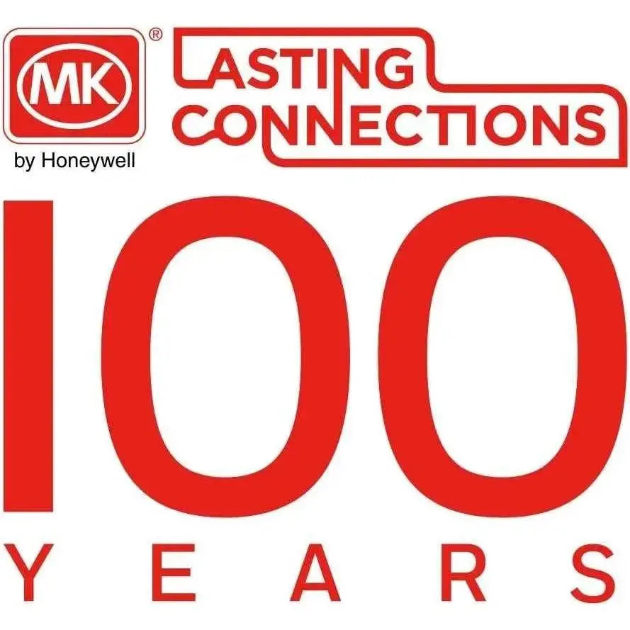 MK Electric 100 Years banner featuring Lasting Connections logo. UAE