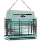 Mo-el Cri Cri 309 insect killer UV-A electric bug zapper, front view with hanging chains, blue glow UAE