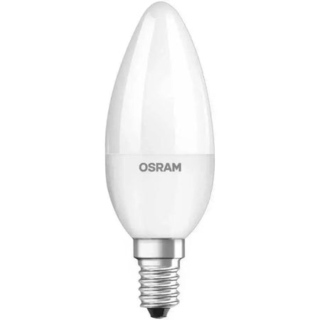 Osram LED E14 candle bulb, 5.5W, daylight 6500K, frosted white, long-life up to 15000h UAE